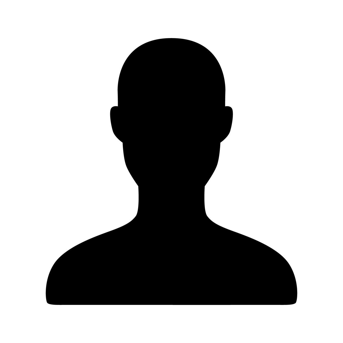 Male user account flat icon for apps and websites